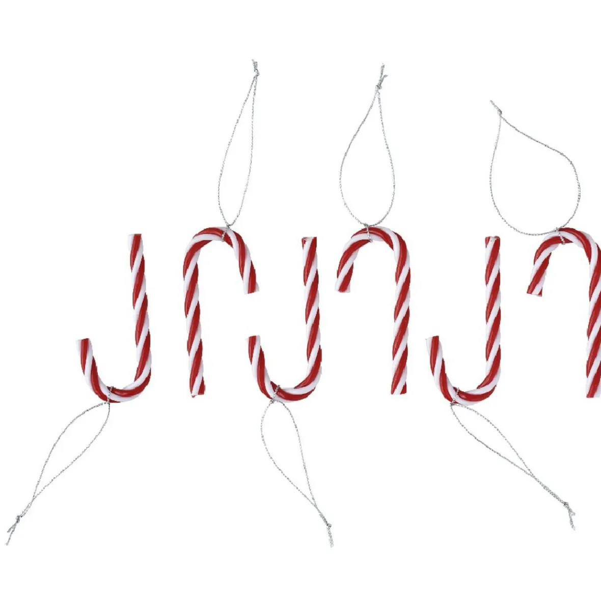 Suspension sucre d'orge blanc rouge x6-Gifi