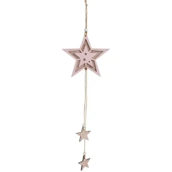 Suspension étoile rose ou sapin vert H48cm-Gifi Clearance
