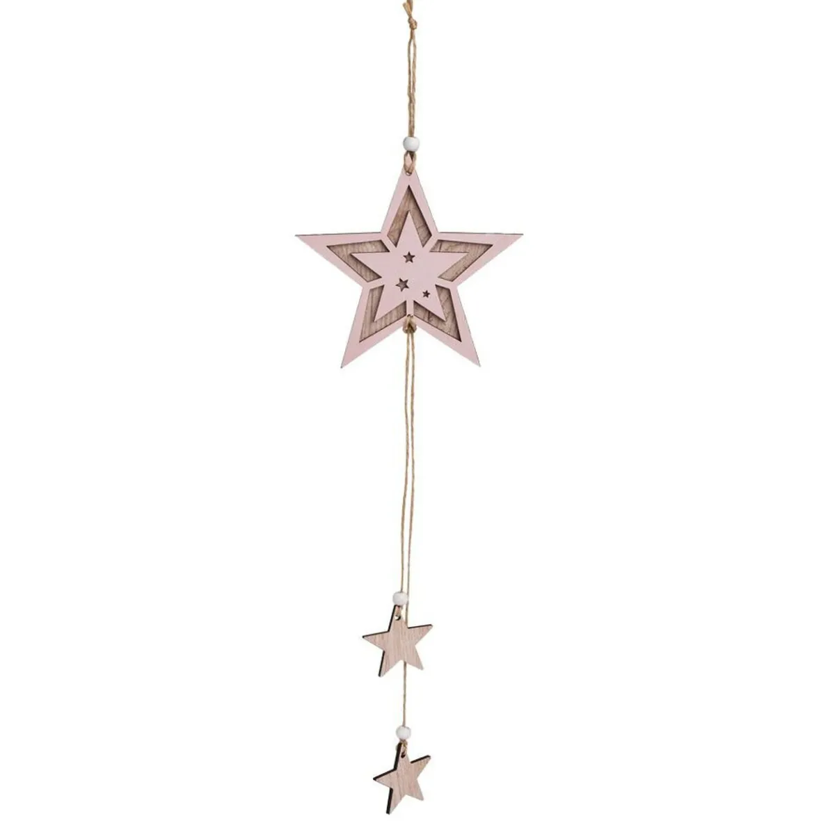 Suspension étoile rose ou sapin vert H48cm-Gifi Clearance
