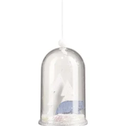 Suspension transparente décor neige paillette, renne ou ours H10,5cm-Gifi Best