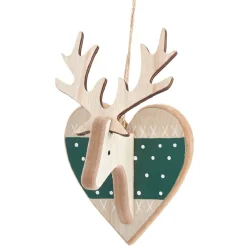 Suspension Tête de cerf support étoile mdf vert naturel-Gifi Sale