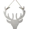 Suspension tête de renne Noël beige H. 28 cm-Gifi Sale