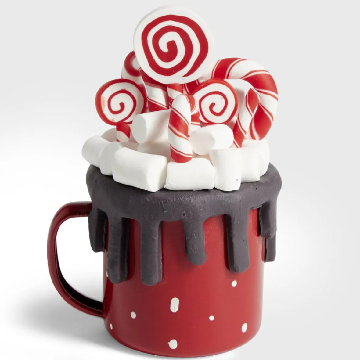 Tasse décoration sucre d'orge métal et argile H12,5cm-Gifi New