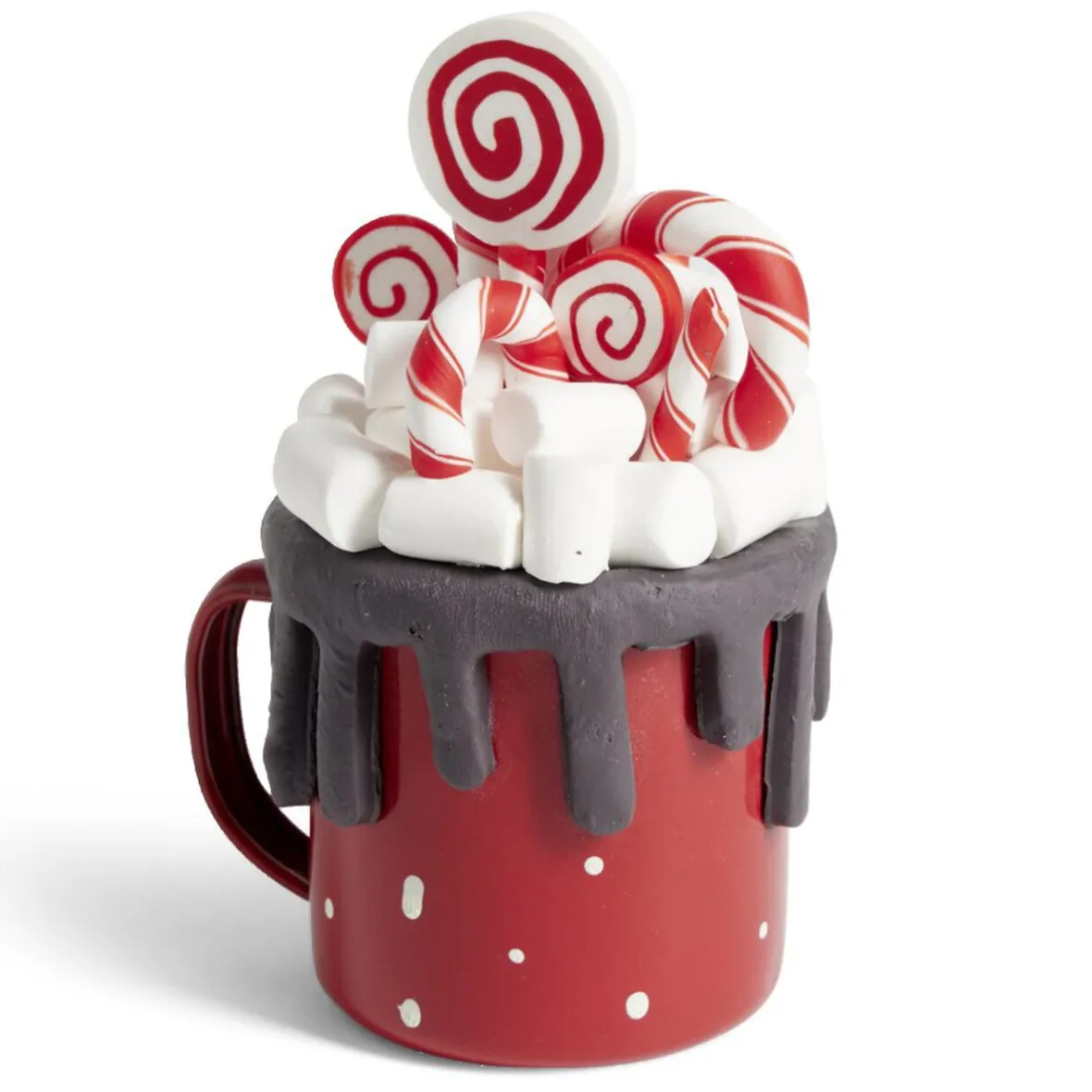 Tasse décoration sucre d'orge métal et argile H12,5cm-Gifi New