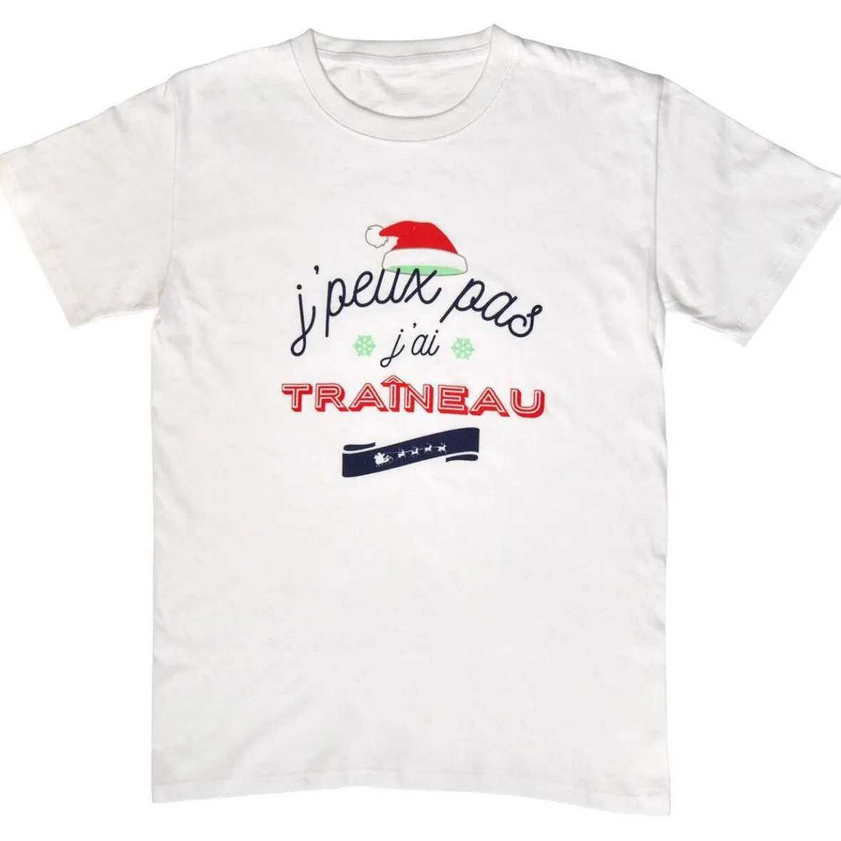Tee-shirt de Noël imprimé amusant taille adulte-Gifi Discount