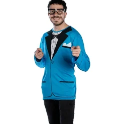 Tee-shirt imprimé par sublimation costume bleu-Gifi