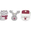 Étiquette cadeau enfant forme Personnages de Noël x6-Gifi Best