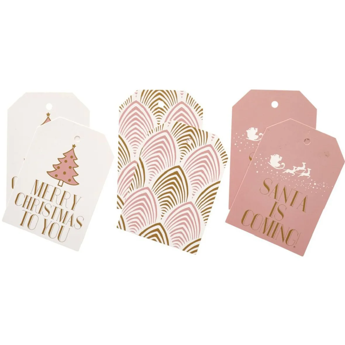 Étiquette cadeau motifs dorés x6-Gifi Clearance