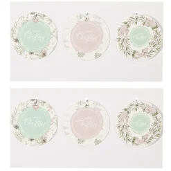 Étiquette cadeau Noël design jardin d'hiver x6-Gifi New