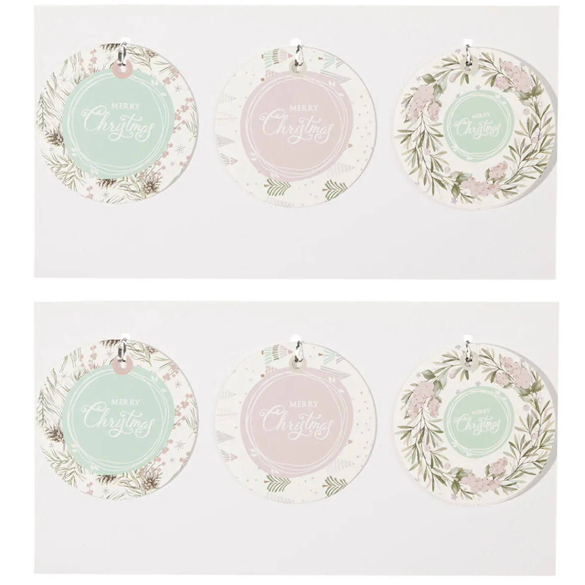 Étiquette cadeau Noël design jardin d'hiver x6-Gifi New