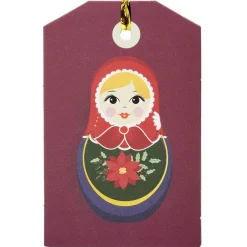 Étiquette cadeau Noël Tradition x6-Gifi