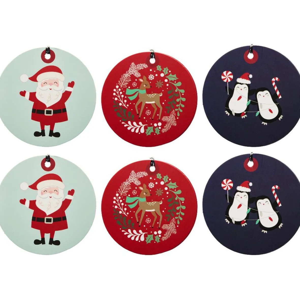 Étiquette cadeau Noël x6-Gifi Outlet