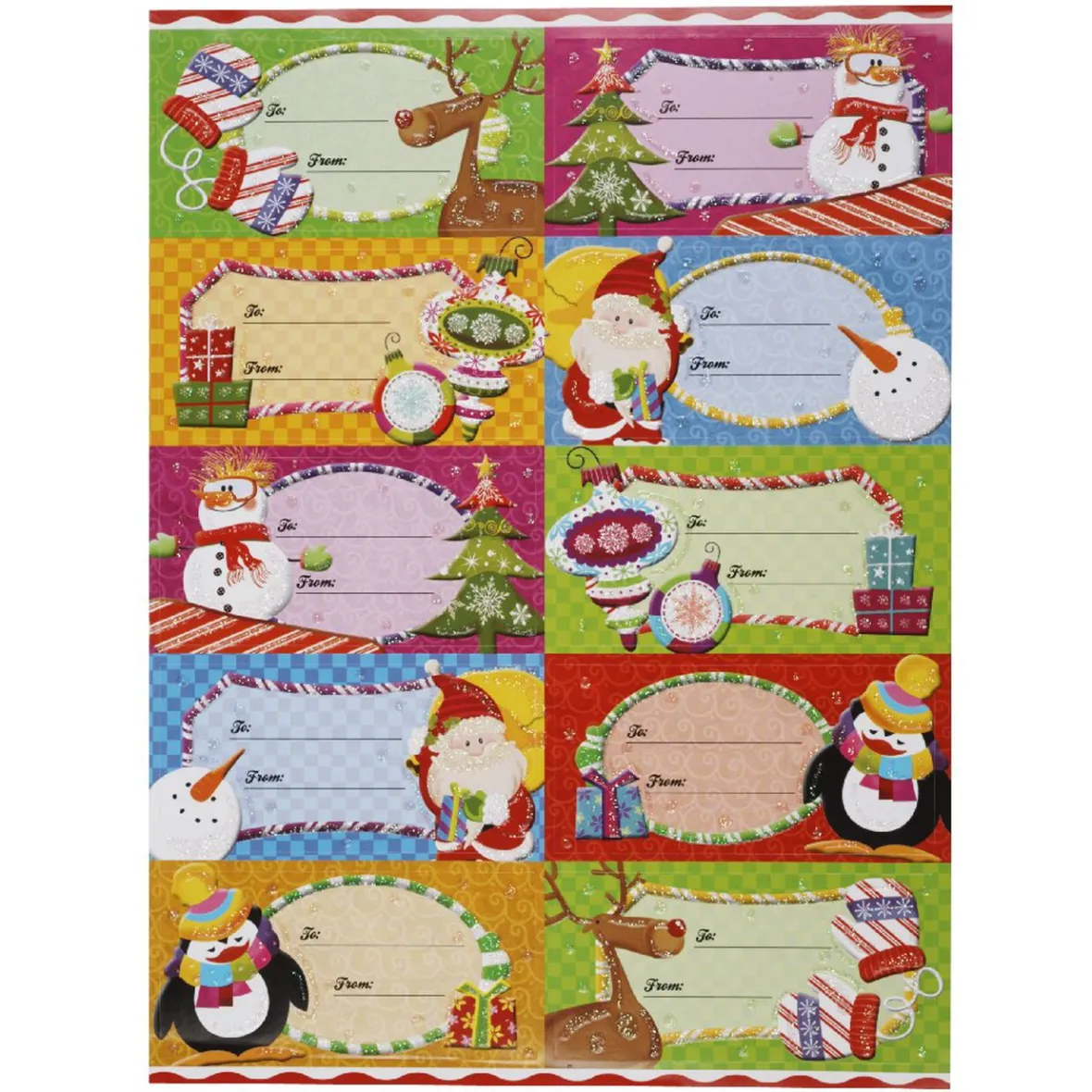 Étiquette pailletée papier cadeau x10-Gifi Sale