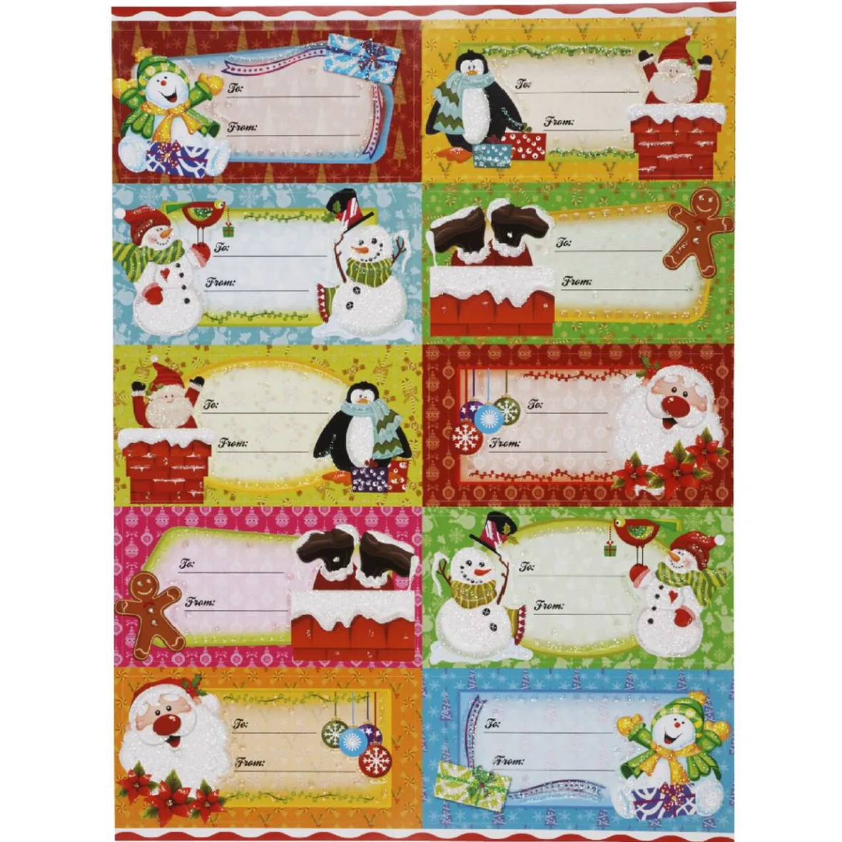 Étiquette pailletée papier cadeau x10-Gifi Sale