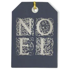 Étiquette pour paquet cadeau Noël Doré Argenté x6-Gifi Discount