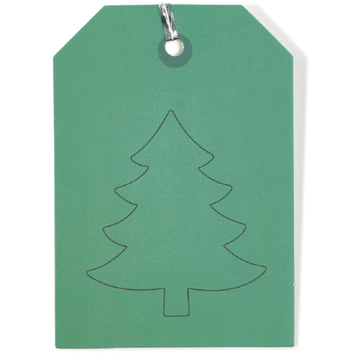 Étiquette pour paquet cadeau Noël Vert Naturel x6-Gifi New