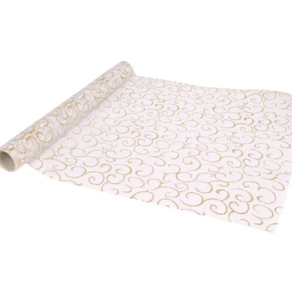 Tissu organza Noël blanc doré-Gifi Outlet