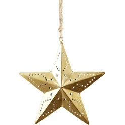 Étoile à suspendre ajouré métal doré 16 cm-Gifi Discount