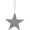 Étoile à suspendre effet pailleté gris ou blanc x2-Gifi Discount