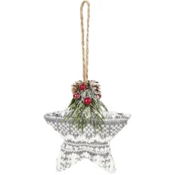 Étoile à suspendre en mousse et tissu décor tradition-Gifi Online