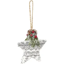 Étoile à suspendre en mousse et tissu décor tradition-Gifi Online