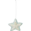 Étoile à suspendre pailleté bleu 7,5x7,5cm-Gifi Online