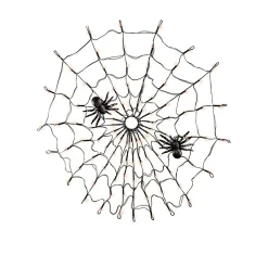 Toile d'araignée lumineuse 100 LED orange Ø78cm-Gifi Discount