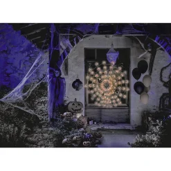 Toile d'araignée lumineuse 100 LED orange Ø78cm-Gifi Discount