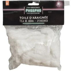 Toile d'araignée phosphorescente blanche Halloween-Gifi Online