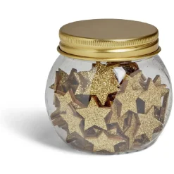 Étoile décoration de table bois pailleté doré ou argenté x80 - 2 modèles-Gifi Sale