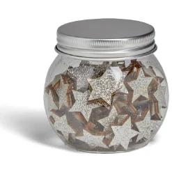 Étoile décoration de table bois pailleté doré ou argenté x80 - 2 modèles-Gifi Sale