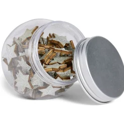 Étoile décoration de table bois pailleté doré ou argenté x80 - 2 modèles-Gifi Sale