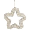 Étoile de Noël à suspendre macramé beige 21x21cm-Gifi Sale