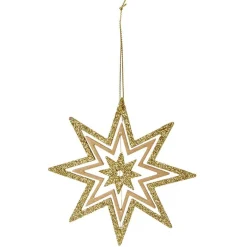 Étoile de Noël dorée en bois à suspendre-Gifi Hot