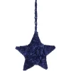 Étoile de Noël en laine à suspendre bleu-Gifi Clearance
