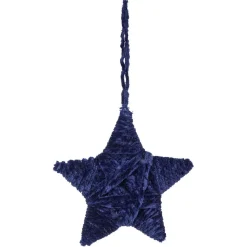 Étoile de Noël en laine à suspendre bleu-Gifi Clearance