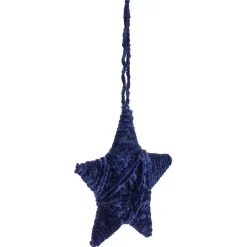 Étoile de Noël en laine à suspendre bleu-Gifi Clearance