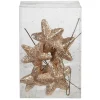 Étoile de Noël en mousse dorée avec crochet de suspension x6-Gifi New