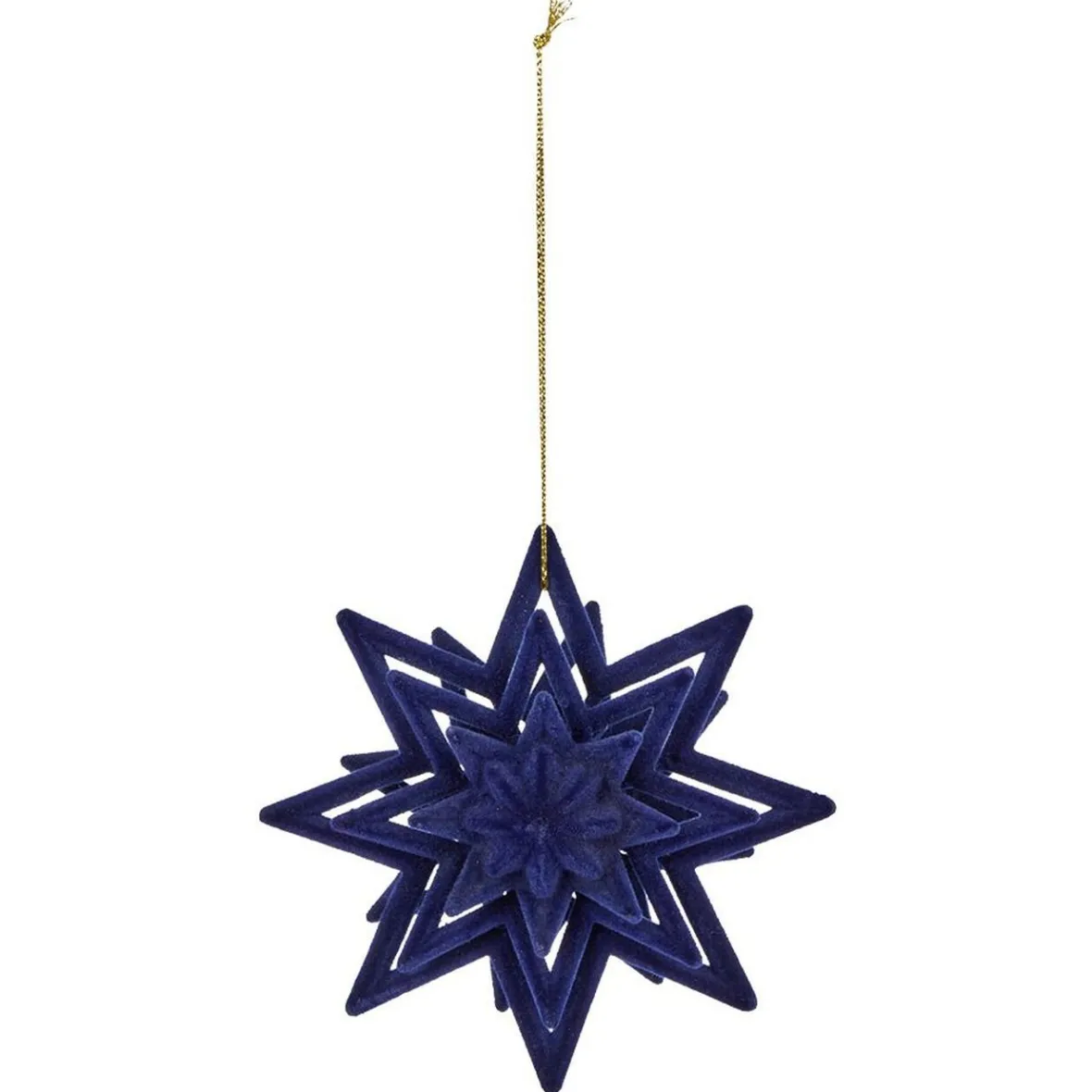 Étoile de Noël finition relief en velours-Gifi Discount