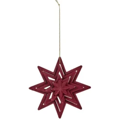 Étoile de Noël finition relief en velours-Gifi Discount