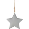 Étoile de Noël grise en bois avec effet béton à suspendre-Gifi Best