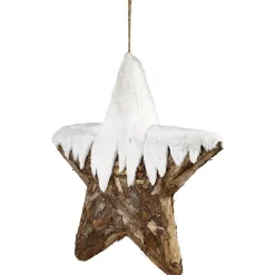 Étoile effet bois enneigé Ø60 cm-Gifi Hot