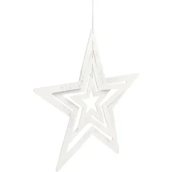 Étoile encastrée à suspendre blanc iridescent H43,5cm-Gifi Sale