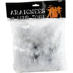 Toile Halloween avec araignée x4-Gifi Best