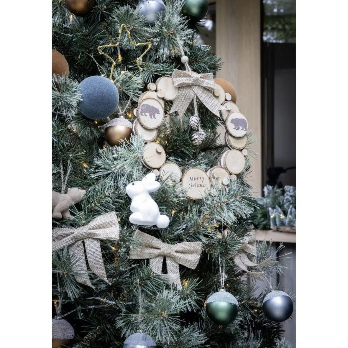 Étoile lumineuse à planter 12LED blanc chaud H25cm-Gifi Best