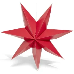 Étoile pliante à suspendre rouge et blanc H80cm-Gifi New