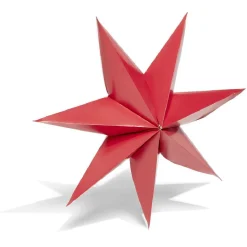 Étoile pliante à suspendre rouge et blanc H80cm-Gifi New