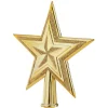 Étoile tête de sapin en plastique Doré-Gifi
