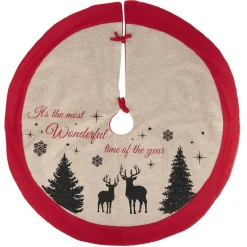 Tour de sapin en jute motif de Noël-Gifi Discount