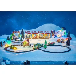 Train de Noël Lumineux et Musical-Gifi Discount